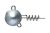 DAIWA Prorex Football Screw-in Heads Lead Free, Jigkopf, silber, Oval, 15417-007