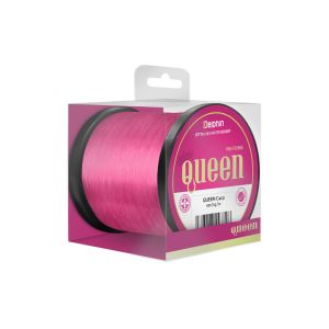 DELPHIN QUEEN Carp, 600m, 0,3mm, 6.8kg / 14,99lbs, rosa, Monofile Karpfen Angelschnur, 101002810