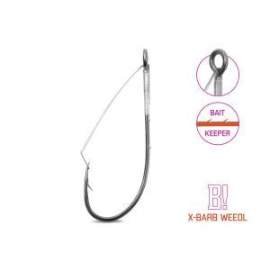 DELPHIN B! X-BARB WEEDL, Cheburashka-Haken, grau, 8 St., 101005325