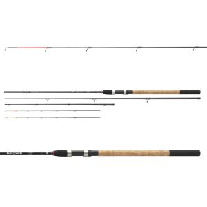 DAIWA Black Widow Feeder, 3,9m, 12,8ft, 0-150g, 5 Teile, Feeder Angelrute, medium fast