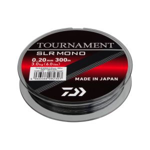 DAIWA Tournament SLR, 300m, 0,26mm, 5.00kg / 11,02lbs, grau-transparent, Monofile Angelschnur, 12209-026