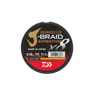 DAIWA J-Braid Expedition X8E, 300m, orange, Geflochtene Schnur