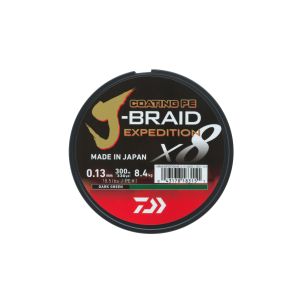 DAIWA J-Braid Expedition X8E, 300m, 0,18mm, 12.3kg / 27,12lbs, grün, Geflochtene Schnur, 12551-118