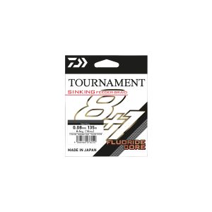DAIWA Tournament Sinking Feeder Braid, 135m, 0,1mm, 8.3kg / 18lbs, steel grey, Geflochtene Schnur, 12785-010