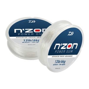 DAIWA N’ZON POWER GUM, 1m, 0,8mm, 6kg / 13,23lbs, transparent, Shock-Absorber, 13306-008