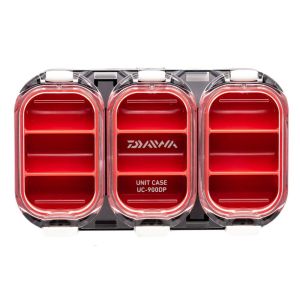 DAIWA KLEINTEILEBOX WASSERDICHT, 9 Fächer, 11x6,5x1,8cm, rot, 14413-905