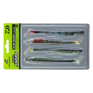 DAIWA Prorex Real Slim Shady Live Set, Gummifisch-Sortiment, 13,5cm, 15100-815