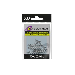 DAIWA Prorex Screw-In Screw, Schraubkopfspirale, 3cm, grau