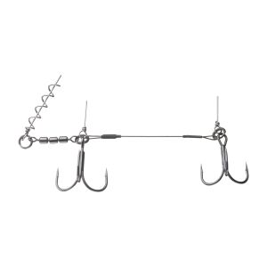 DAIWA Prorex Screw-In Shallow Rig, Stingerhaken-System, silber, 15419-720