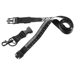 DAIWA Lanyard, Schlüsselband, 3cm, schwarz, mit Massband, 15803-001