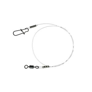 DAIWA Prorex Fluorocarbon Vorfach, mit Wirbel und Karabiner, 30cm, Tragkraft 31 kg, 17925-631