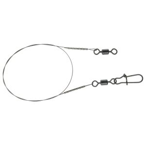 DAIWA Prorex Titanium Stahlvorfach, 0,2m, 12kg / 26,46lbs, mit Wirbel und Karabiner, 17925-712