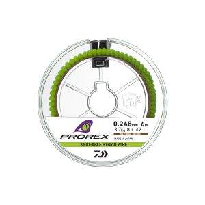 DAIWA Prorex Hybrid, 6m, 0,23mm, 2.9kg / 6,39lbs, braun, Vorfach Draht, knotbar, 17930-029