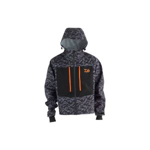 DAIWA D-Vec Wading Jacket, grau-camouflage, Wat- und Regenjacke