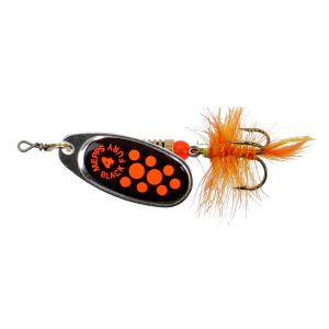 DAIWA Mepps Black Fury, Spinner mit Fliege, 4.50 g, orange dots, 52-37002