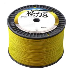 SHIMANO Kairiki 8, 3000m, gelb, Geflochtene Angelschnur