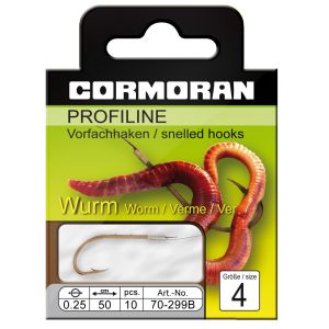 CORMORAN PROFILINE WURMHAKEN, M299B, 50cm, 0,22mm, 70-299B022-8