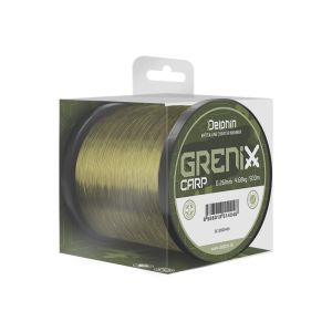 DELPHIN GRENIX Carp, 500m, 0,26mm, 4.68kg / 10,32lbs, grün, Monofile Karpfen Angelschnur, 101004414