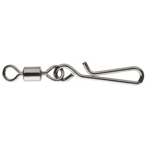 DAIWA Fast Attach Snap, Wirbel mit Clip-Karabiner, stahlgrau, 14905-800