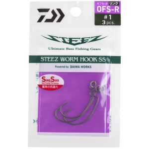 DAIWA Steez Worm Hook SS Offset Ring, Einzelhaken