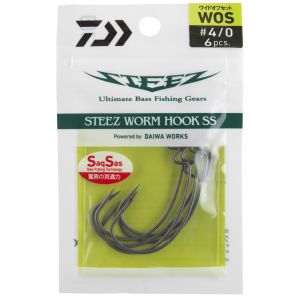DAIWA Steez Worm Hook SS Wide Offset, Einzelhaken, 17703-100