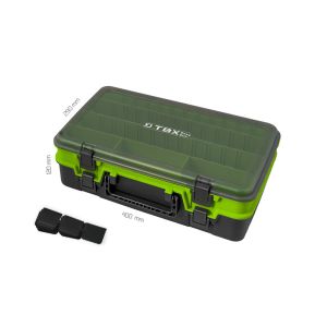 DELPHIN TBX EasyDuo 385-10P, Kunstköderbox, 40x29x12cm, schwarz-gelbgrün, DE-101000685