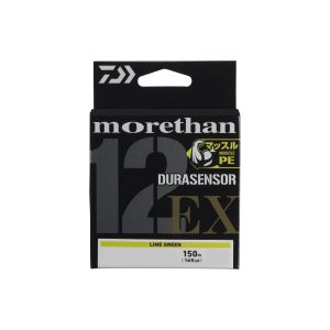 DAIWA Morethan DURASENSOR 12 BRAID EX+Si3, 0,05mm, 4.50kg / 9,92lbs, limettengrün, Geflochtene Angelschnur