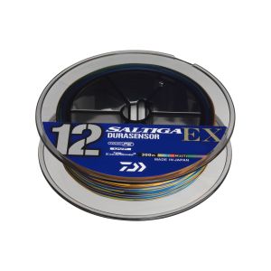 DAIWA Saltiga DURASENSOR 12 BRAID EX+Si3, 0,26mm, 25kg / 55,12lbs, mehrfarbig, Geflochtene Angelschnur, 12245-326