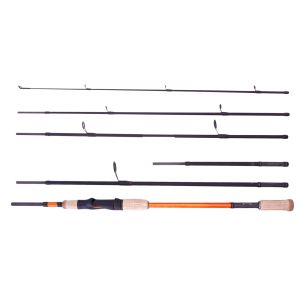 SHIMANO STC AX Travel Spinning Multi Length, 2,1m, 6,89ft, 10-30g, 6 Teile, Reise Angelrute, Medium, STCAXMU2124M