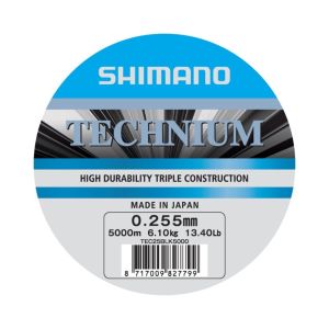 SHIMANO Technium, 5000m, grau, Monofile Karpfen Angelschnur