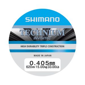SHIMANO Technium Invisitec, 620m, 0,41mm, 15kg / 33,07lbs, transparent, Monofile Angelschnur, TECINV40QPPB